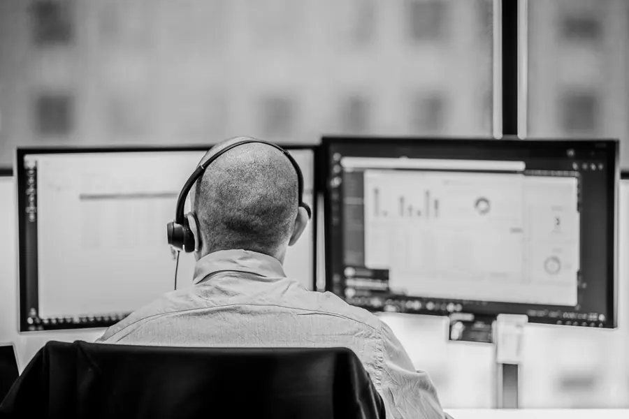 Black Lantern engineer monitoring client systems from the Melbourne support desk